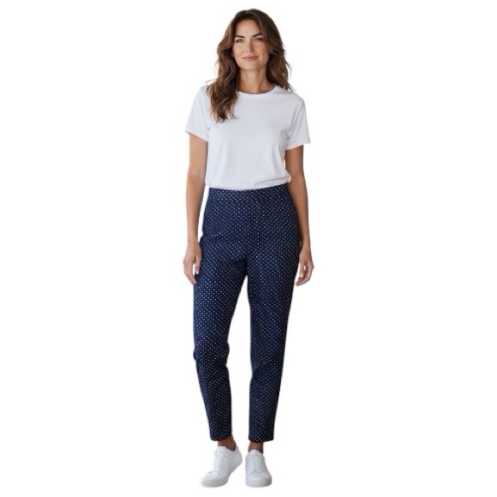 J Crew | Navy Blue Polka Dot Ankle Pants 4T